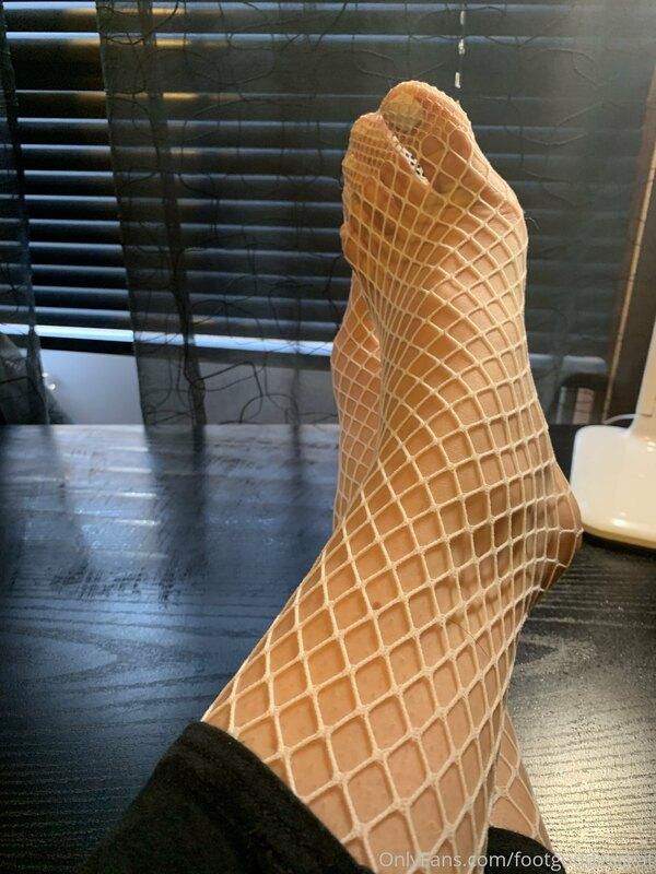 My delicate feet in fishnets? what do you want these feet to..