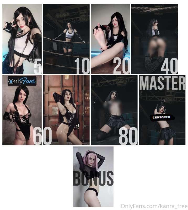 Tifa rewards for this month!
Tier 5 - mobile cosplay  set
Ti..