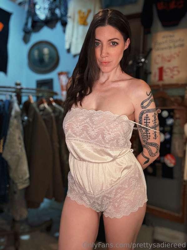 A 1970s playsuit and I can’t decide if I wanna add sparkly b..