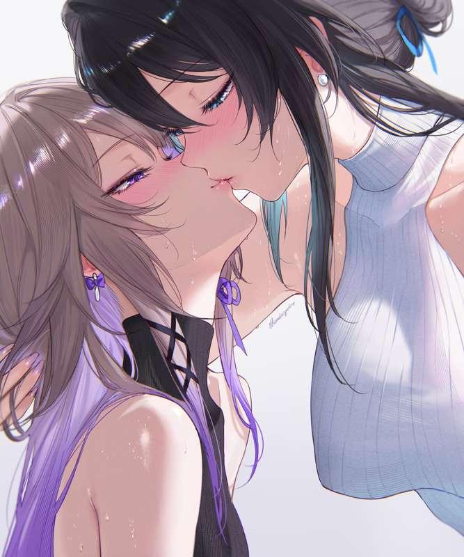 Yuri kiss.png (NSFW)