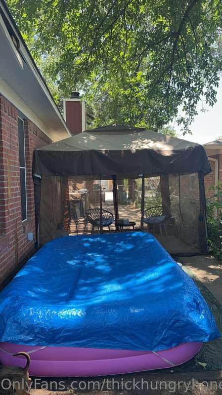My pool is set up! 
Pool content will be coming next week 🩷🩷..