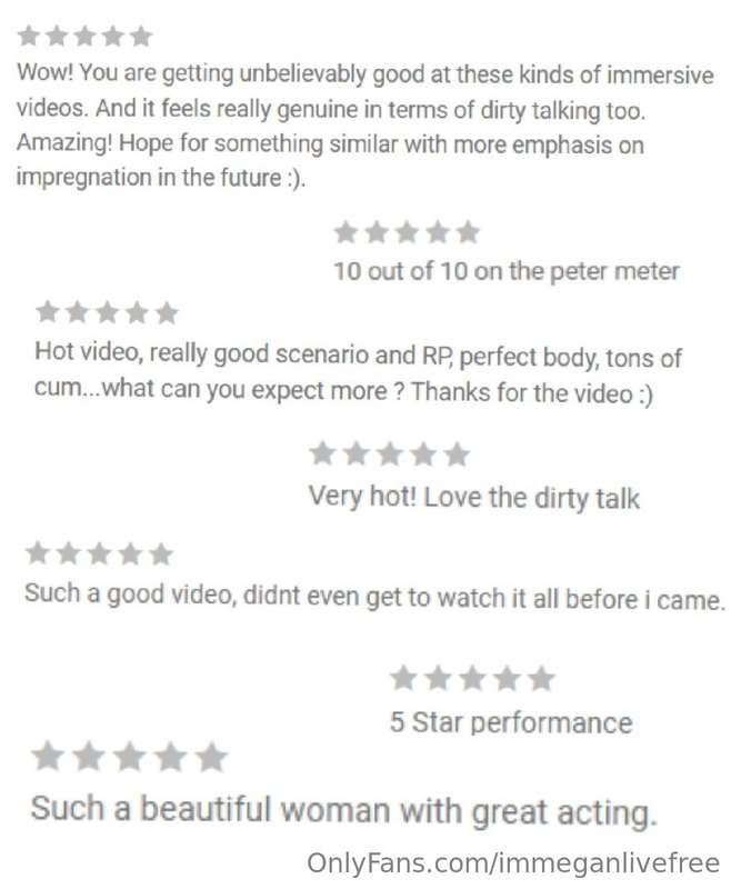 Some of your reviews after watching the exclusive videos ava..