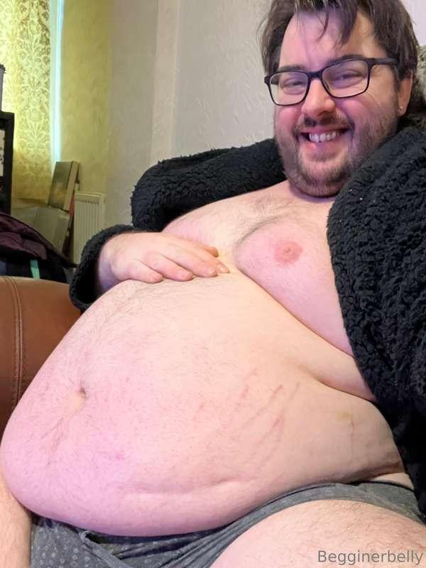 I feel like my belly shelf is getting bigger but that could ..