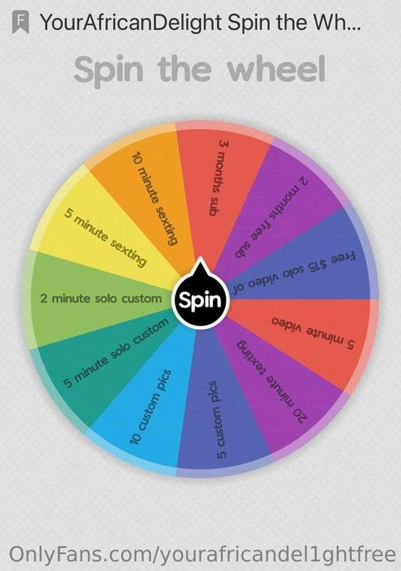 Heyy this is my Spin the Wheel. Tip $10 for one spin and $20..