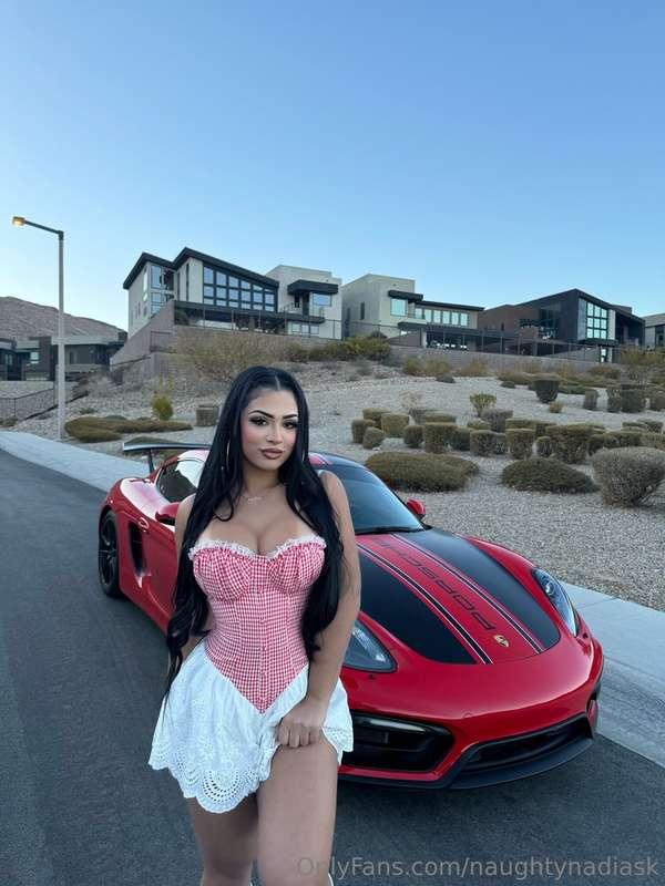 What's cuter, me or the car? 