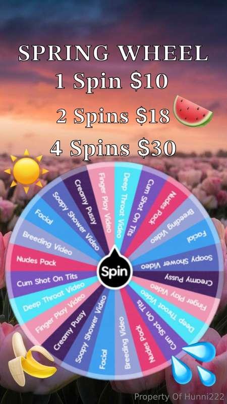 💦🍉𝐌𝐘 𝐉𝐔𝐈𝐂𝐈𝐄𝐒𝐓 𝐖𝐇𝐄𝐄𝐋💦🍌 𝟏 𝐒𝐩𝐢𝐧 $𝟏𝟎 ✨ 𝟐 𝐒𝐩𝐢𝐧𝐬 $𝟏𝟖 ✨ 𝟒 𝐒𝐩𝐢𝐧𝐬 $𝟑𝟎..