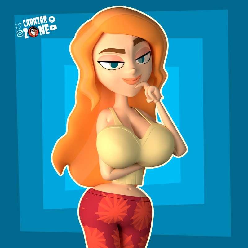 Alyssa en 3D (Front) Personaje creado por @Gaby_Sunflower