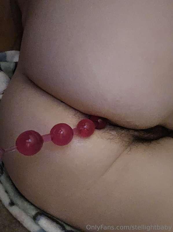 I tried anal beads for the first time. You get a two minute ..