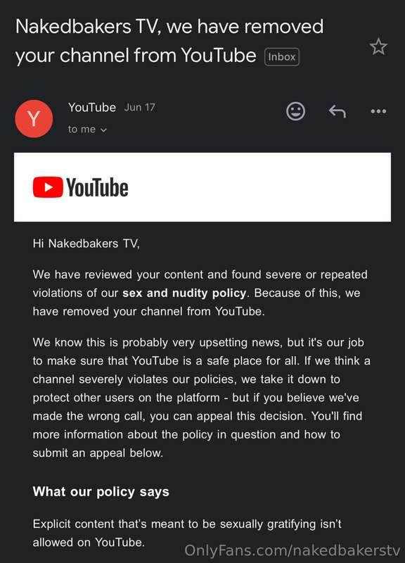 My 7 year old YouTube account was banned. I tried to appeal ..