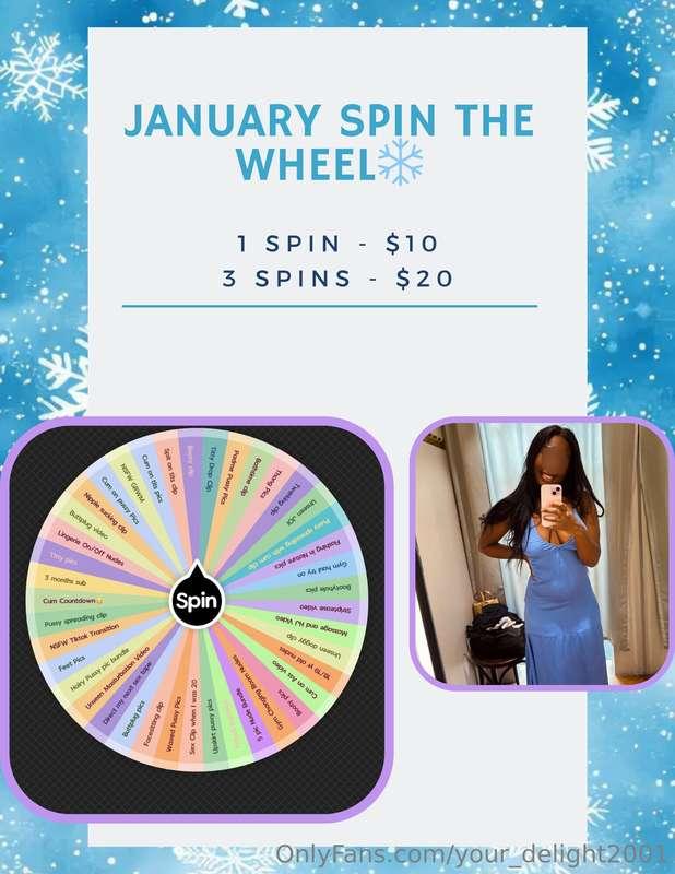 It’s January🥰❄️ Here’s my Spin the Wheel- lots of fun stuff ..