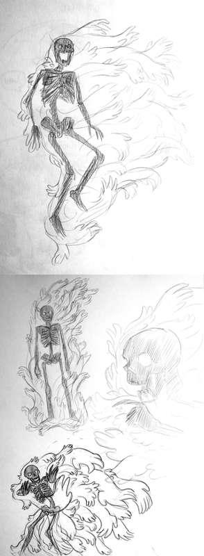 Sketches for an upcoming monster