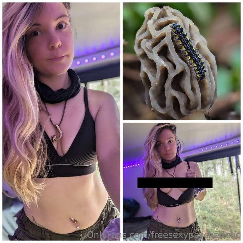 Morels are out and so are my titties! 😜🍄💕