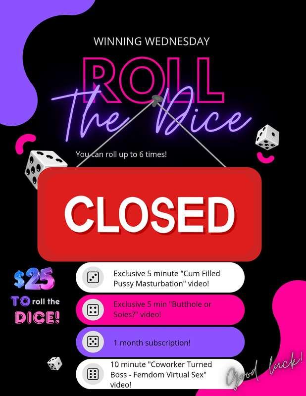 Winning Wednesday!-Try your luck and roll the dice to win a ..