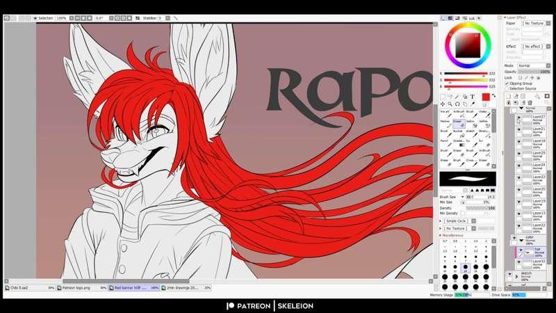 Red's Banner (Flatcolor Speedpaint)