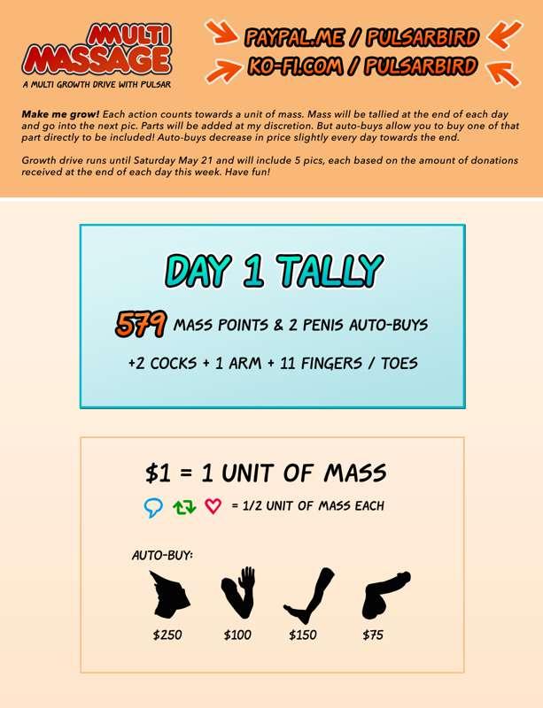 Multi Massage Day 1 Tally
