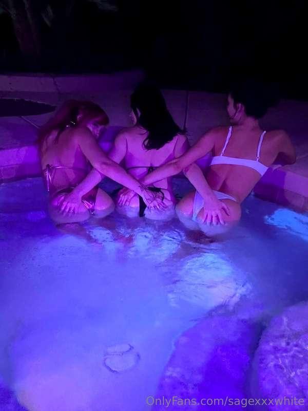 you find 3 flirty girls in a hot tub.. what would you do?  @..