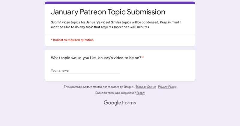 February Topic Submission