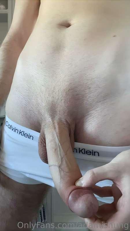 It’s way too hot 🥵… I’m wearing nothing but these Calvin’s a..