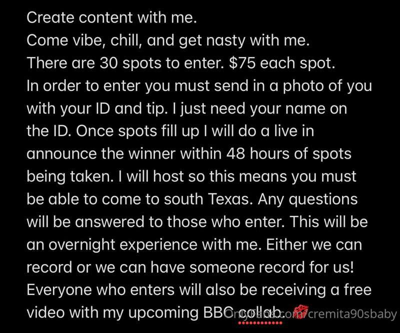 Come create content with me. 
30 entries, 1 winner for an ov..