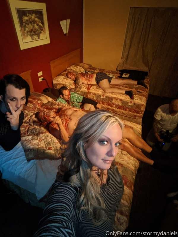 Some BTS from the horror movie I'm directing...