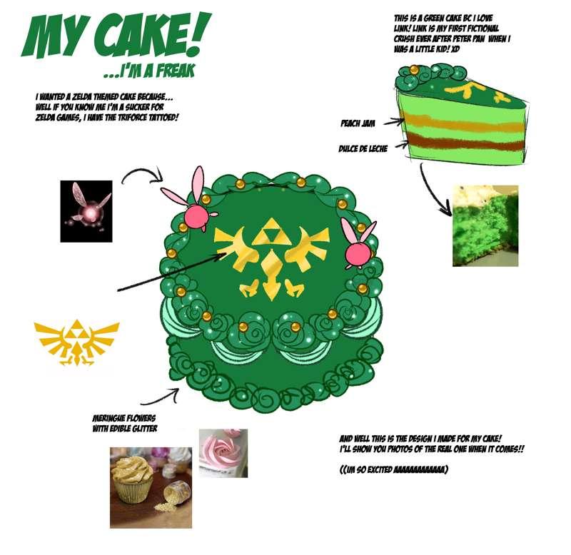 💚My Cake design!💚ZELDA THEMED CAKE 