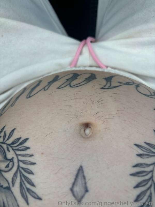 Belly button otw out! Featuring my happy trial 