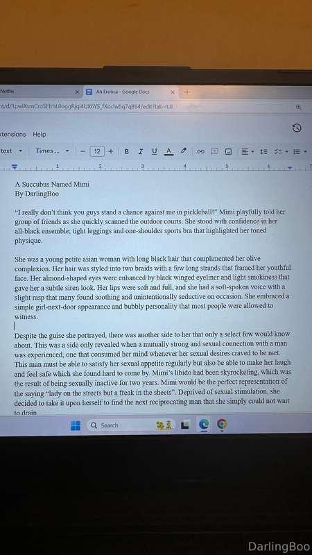 I finally started writing an erotica which was something I’v..