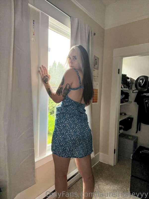 It was gloomy outside so I put on my sundress and pretended ..