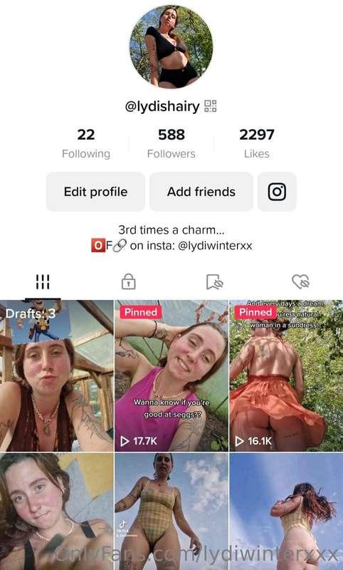R.I.P. to another one of my TikTok accounts... lydiiwinterx ..