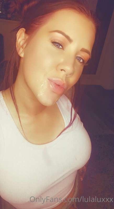 Is that something on my chin?? Oh yh it is its cum 😈