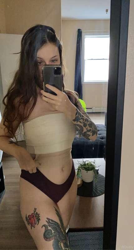 a no makeup bandage selfie :) I’m posting way more on my pvt..