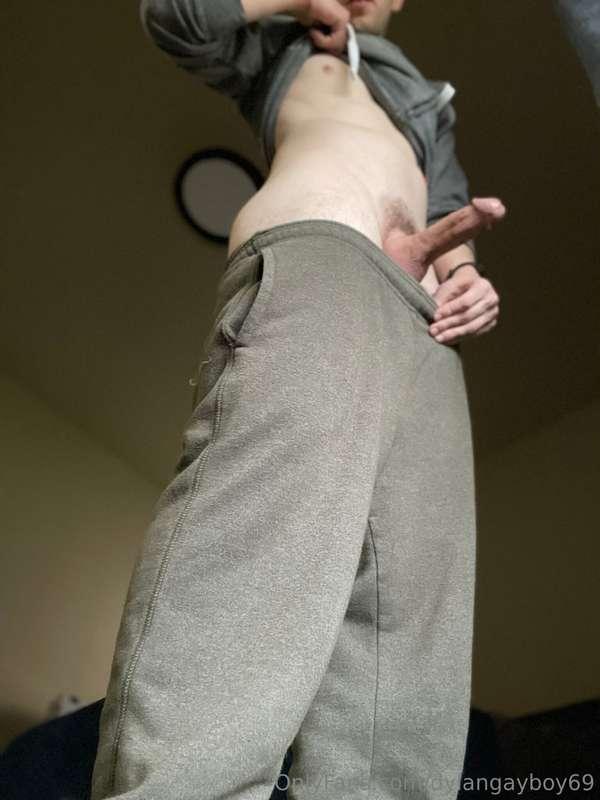 Having some Sunday fun with my sweats down