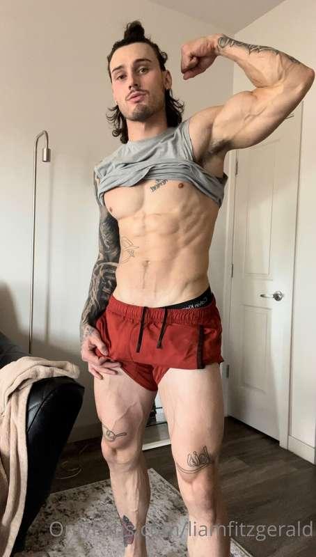 I got so sweaty at the gym today. Watch me strip off all the..