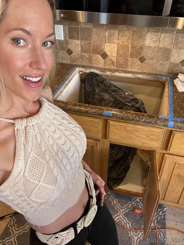 Home project - making a bigger cutout for a new stovetop. Do..