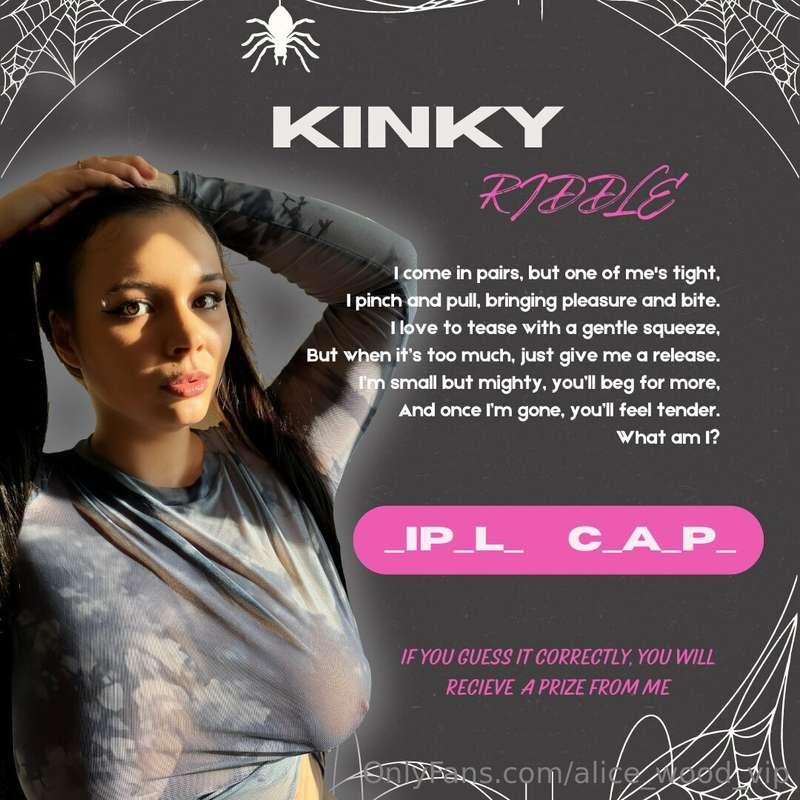 🧩 KINKY RIDDLE TIME! 🧩Let’s see how kinky-smart my fans are!..