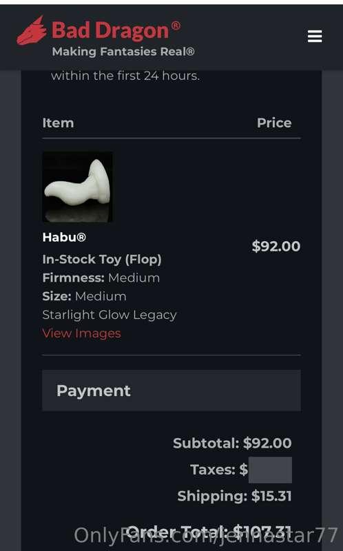 Check out the newest Bad Dragon I ordered — Habu glows in th..