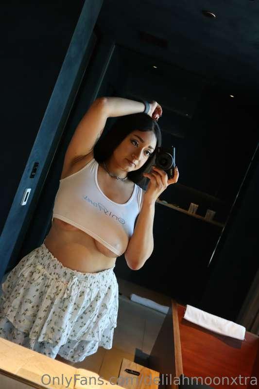 my titty is peeking should I remove my top? 😈