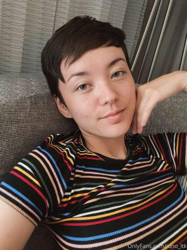 Got a new striped dress ^_^ do you like it better on or off?