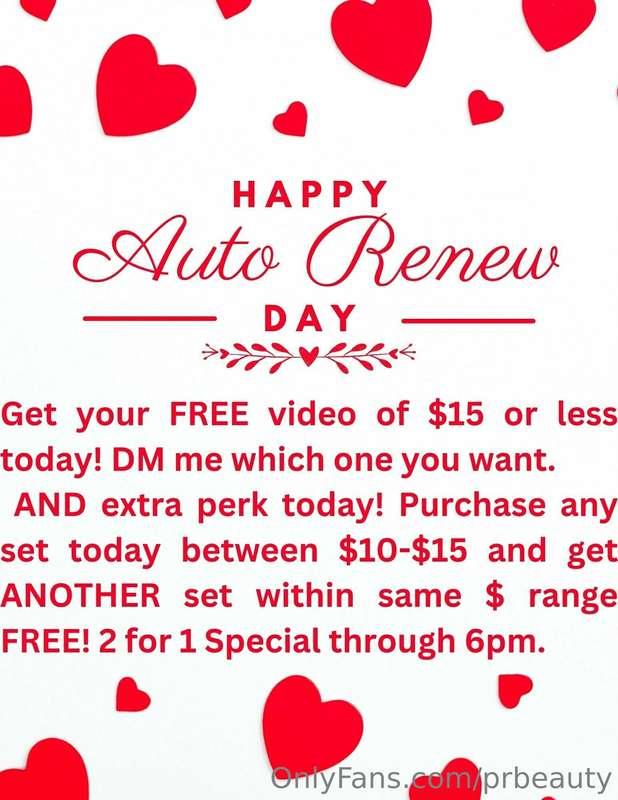 AUTO RENEW CLUB ONLY‼️
DOUBLE YOUR PLEASURE, DOUBLE YOUR FUN..