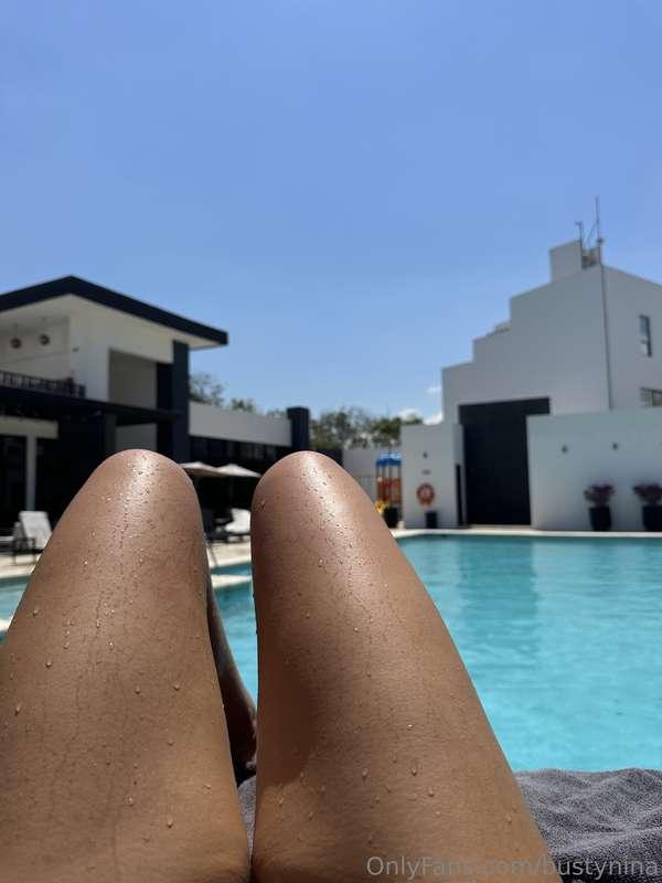 should I be a good girl and swim or come sit on your lap so ..