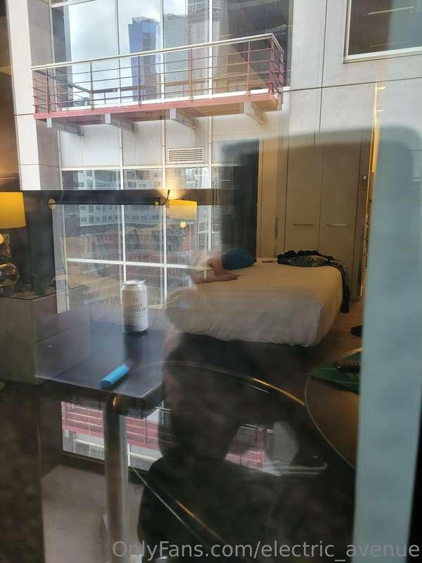 Wife getting off whilst office workers watch