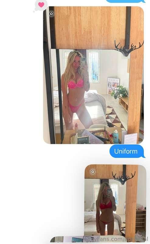 Daddy told me that lingerie (and g strings) are my new unifo..