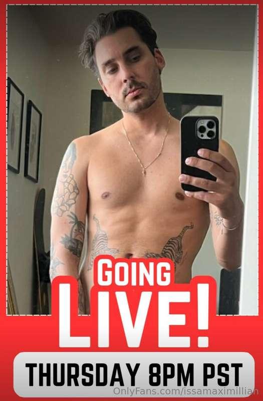 Join me TONIGHT at 8pm PST!!!! I’m LIVE exclusively on onlyf..