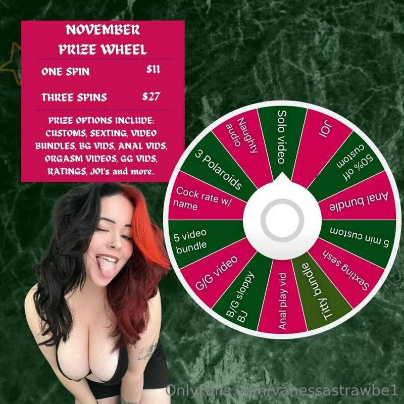 ***TIP $11 TO SPIN THE NOVEMBER PRIZE WHEEL ***: win customs..