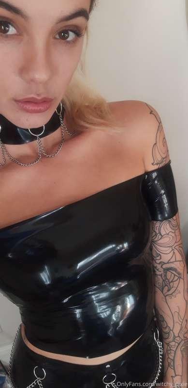 Lounging around in latex in my house! Want to see that shirt..