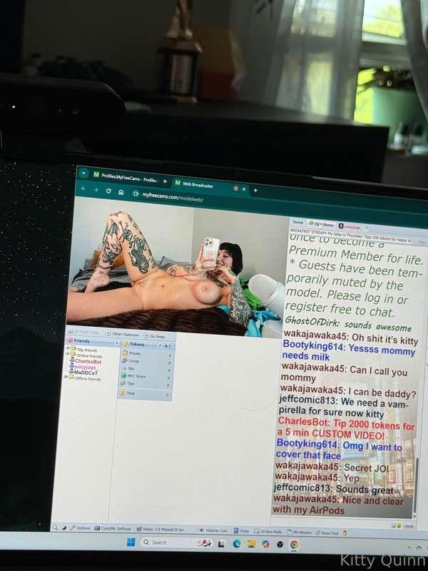 Thanks for cooking breakfast with mommy on webcam today :)