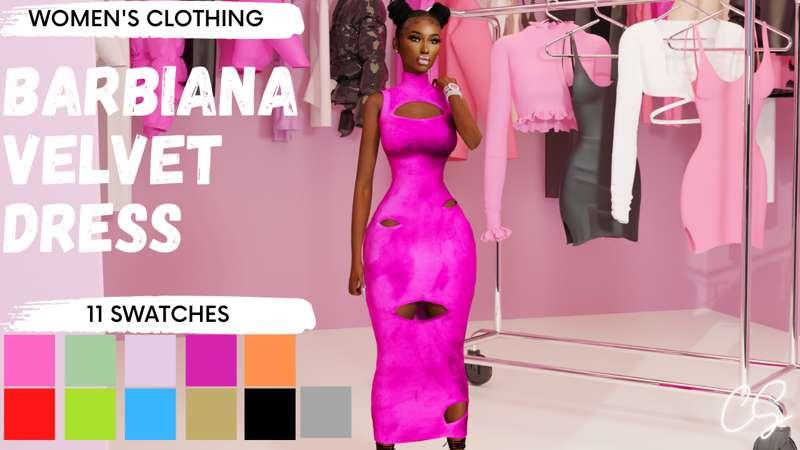 Barbiana Velvet Dress ✨