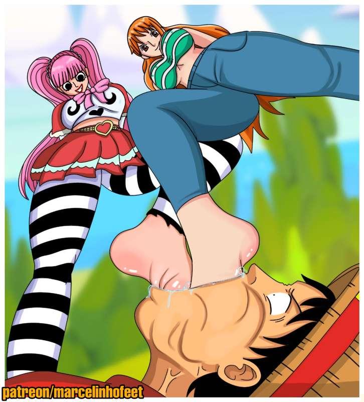 Perona and Nami Foot Gagging Double 