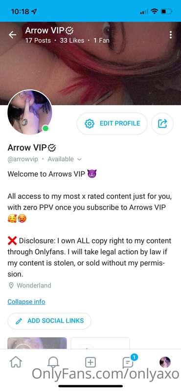 Don’t forget about my VIP page 😈  @arrowvip