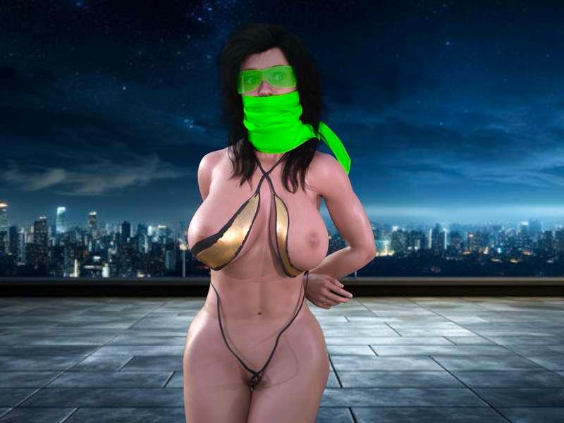 Phantom Lady Wedgie Bondage: Front View
